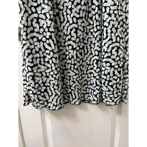 BELIEVE Midi Dress Size 16‎ Chiffon Ruffle Hemline Sleeveless VINTAGE Dots - Picture 5 of 7
